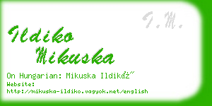 ildiko mikuska business card